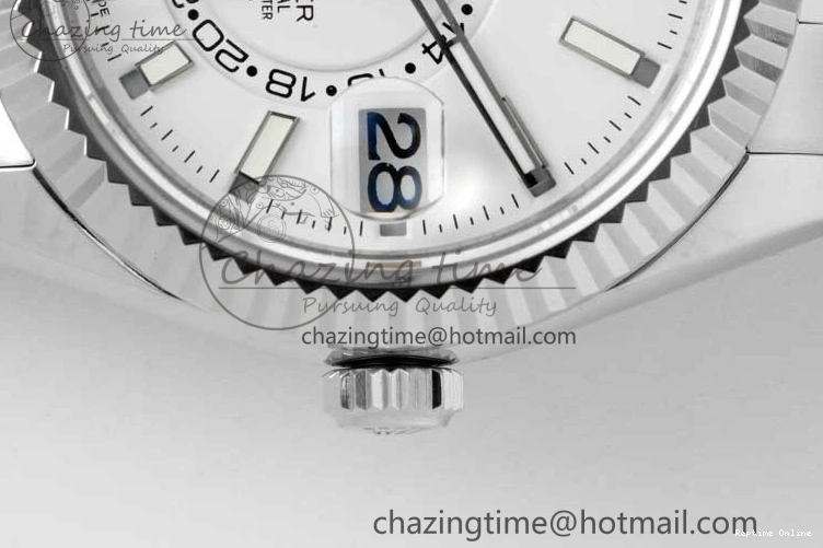 0124 Unisex Skydweller SS Noob Best Edition White Dial on SS Oyster Bracelet A23J 2288